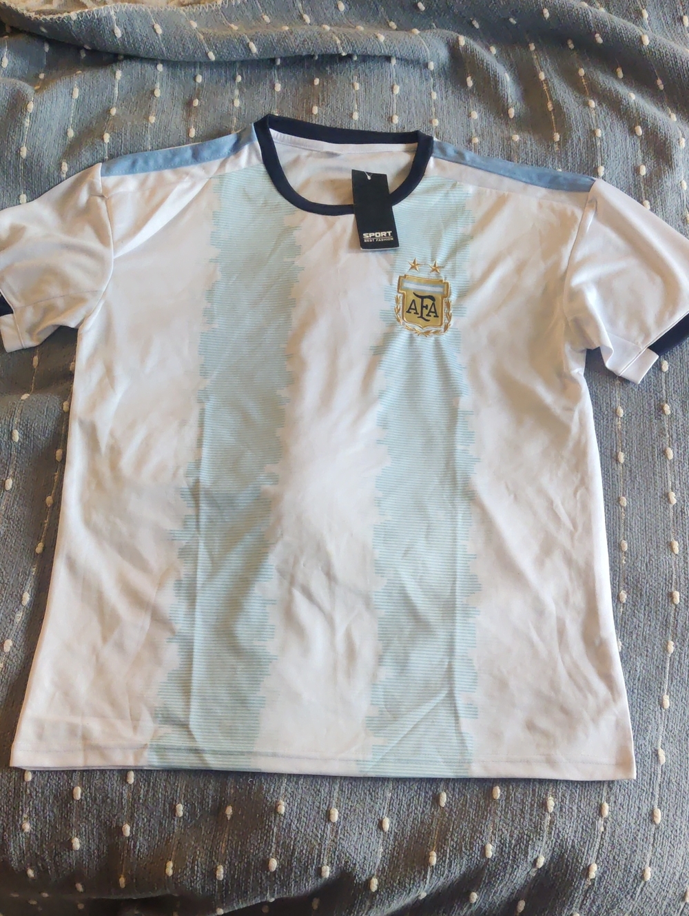 🇦🇷Argentina-Style White & Light Blue Soccer Shirt